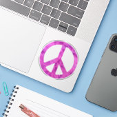 Tie Dye Peace Sign シール (ノートパソコンとiPhone)