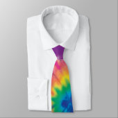 Tie-Dye Purple Blue Yellow Cute Colorful Pattern ネクタイ (タイ)