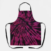 Tie-Dye Purple Pink Black Hippie Retro Pattern エプロン (正面)