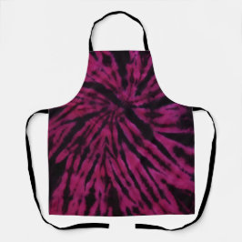 Tie-Dye Purple Pink Black Hippie Retro Pattern  エプロン