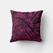 Tie-Dye Purple Pink Black Hippie Retro Pattern  クッション (裏面)