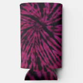 Tie-Dye Purple Pink Black Hippie Retro Pattern  スリム缶クーラー (裏面)