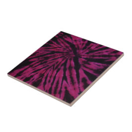 Tie-Dye Purple Pink Black Hippie Retro Pattern  タイル