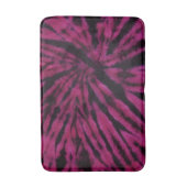 Tie-Dye Purple Pink Black Hippie Retro Pattern  バスマット (正面縦)
