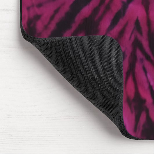Tie-Dye Purple Pink Black Hippie Retro Pattern  マウスパッド (コーナー)