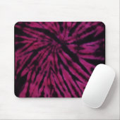 Tie-Dye Purple Pink Black Hippie Retro Pattern  マウスパッド (マウス)