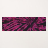 Tie-Dye Purple Pink Black Hippie Retro Pattern  ヨガマット (裏面(横))