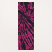 Tie-Dye Purple Pink Black Hippie Retro Pattern ヨガマット (正面)