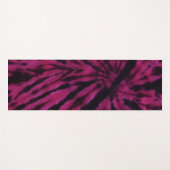 Tie-Dye Purple Pink Black Hippie Retro Pattern ヨガマット (正面(横))