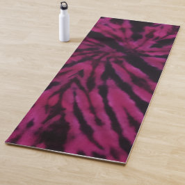 Tie-Dye Purple Pink Black Hippie Retro Pattern  ヨガマット