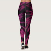 Tie-Dye Purple Pink Black Hippie Retro Pattern  レギンス (裏面)