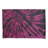 Tie-Dye Purple Pink Black Hippie Retro Pattern  枕カバー (正面)