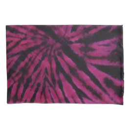 Tie-Dye Purple Pink Black Hippie Retro Pattern  枕カバー