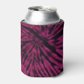 Tie-Dye Purple Pink Black Hippie Retro Pattern  缶クーラー (缶正面)