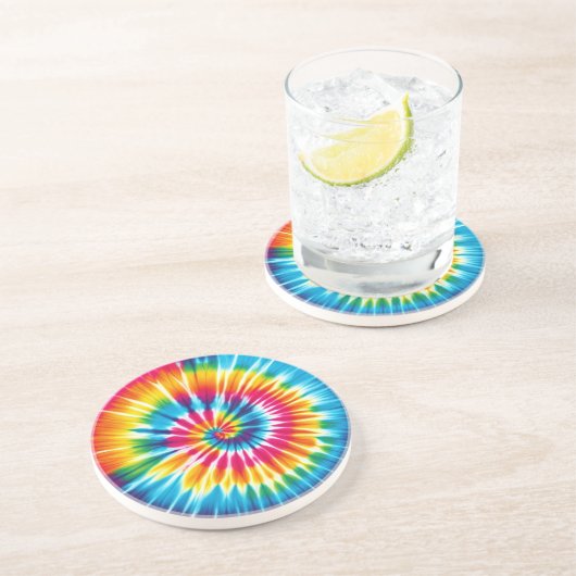 Tie Dye Rainbow Burst Coaster コースター (側面)