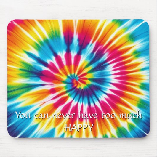 Tie Dye Rainbow Burst Mouse Pad マウスパッド (正面)