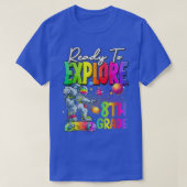 Tie Dye Ready to Eplore 8th Grade Cute Astronaut B Tシャツ (デザイン正面)