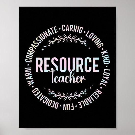 Tie Dye Resource Teacher Appreciation For Women Me ポスター (正面)