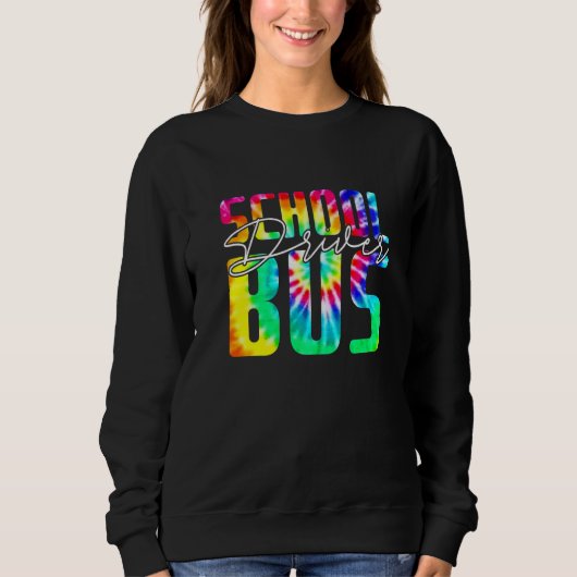 Tie Dye School Bus Driver  Busman Pride Men Women スウェットシャツ (正面)
