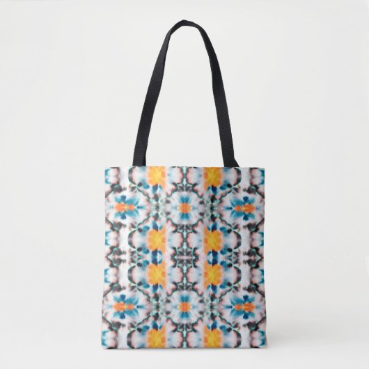 Tie Dye Seamless Pattern. Ethnic Abstract. Psyched トートバッグ (正面)