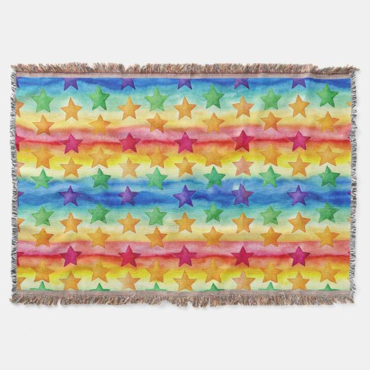 Tie Dye Stars  スローブランケット (正面)