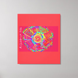 Tie-Dye Wheel Fan Flower Drawstring Backpack キャンバスプリント