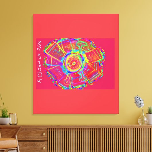 Tie-Dye Wheel Fan Flower Drawstring Backpack キャンバスプリント (インサイチュ (リビング))