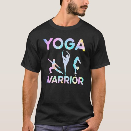 Tie Dye Yoga Warrior Poses Tシャツ (正面)