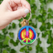 Tie~Dyedの平和 キーホルダー (手)