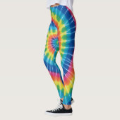 Tie-dyed, vibrant colored, leggings レギンス (左)