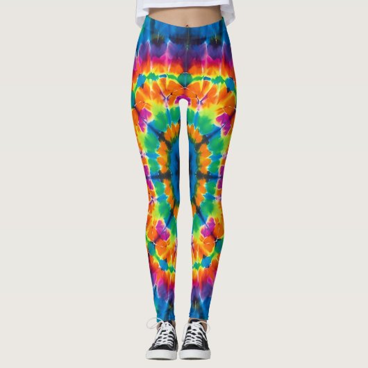 Tie-dyed, vibrant colored, leggings レギンス (正面)