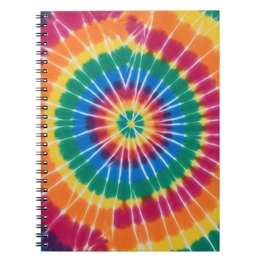 Tie-dyed, vibrant colored, notebook ノートブック (正面)