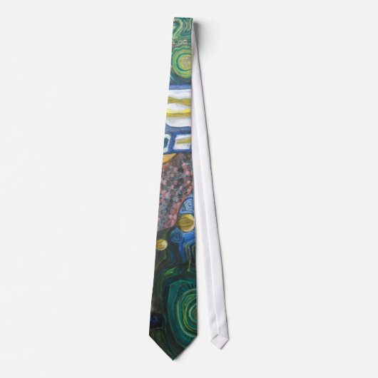 Tie inspired by Hundertwasser ネクタイ (正面)