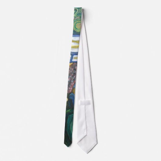 Tie inspired by Hundertwasser ネクタイ (裏面)