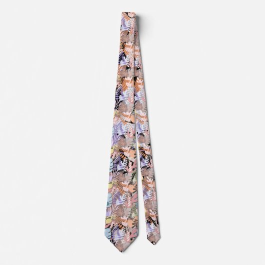Tie : Organic Leaves (black) ネクタイ (正面)