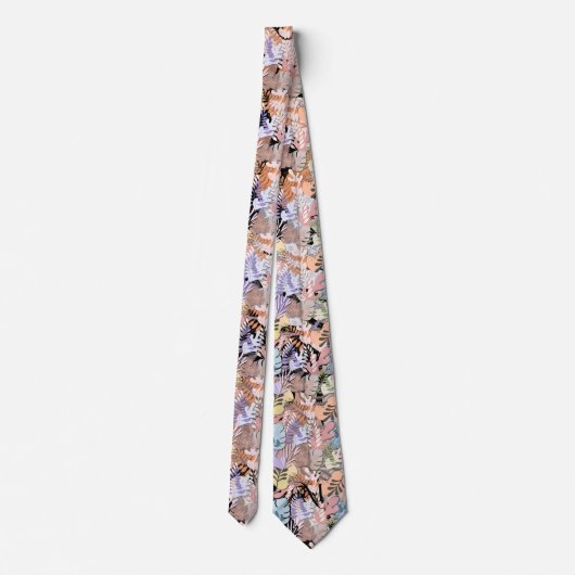 Tie : Organic Leaves (black) ネクタイ (裏面)