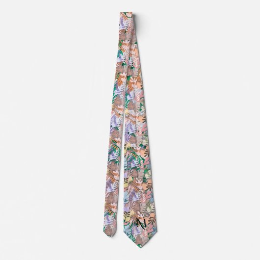 Tie : Organic Leaves (green) ネクタイ (裏面)