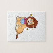 Tie.PNGの紳士としてのライオン ジグソーパズル (横)