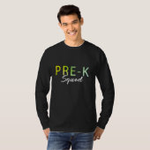 Tie Pre K Squad先生学生100日の学校 Tシャツ (正面フル)