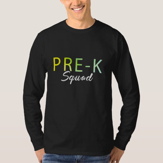 Tie Pre K Squad先生学生100日の学校 Tシャツ (正面)