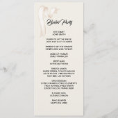 Tie the knot double side program card プログラム (裏面)