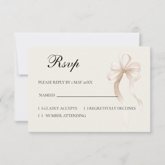 Tie the knot RSVP card (正面)