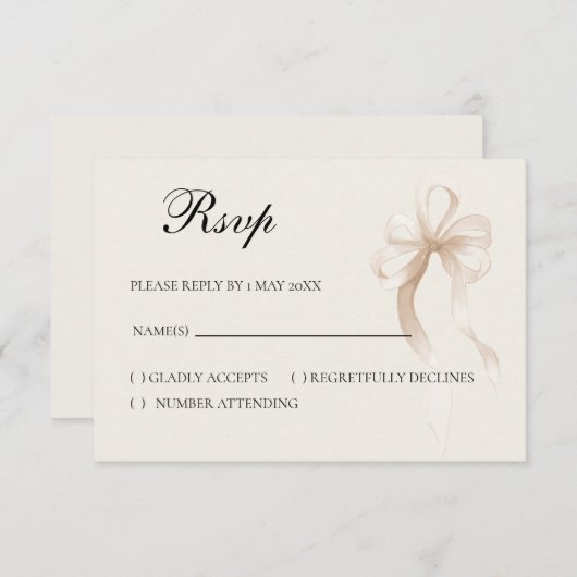 Tie the knot RSVP card (正面/裏面)