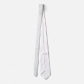 Tie. Velvet Effect White. ネクタイ (裏面)