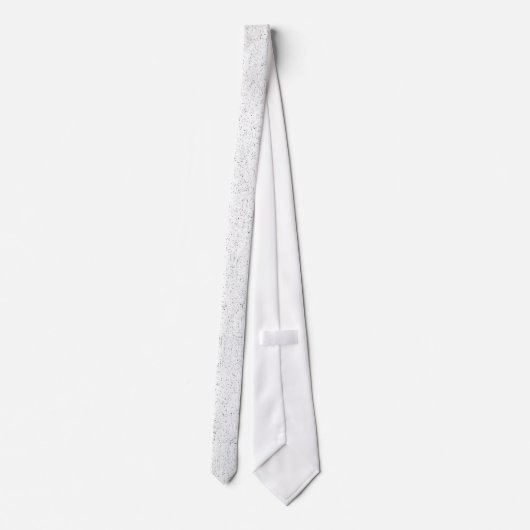 Tie. Velvet Effect White. ネクタイ (裏面)