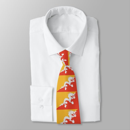 Tie with Flag of Bhutan ネクタイ (タイ)