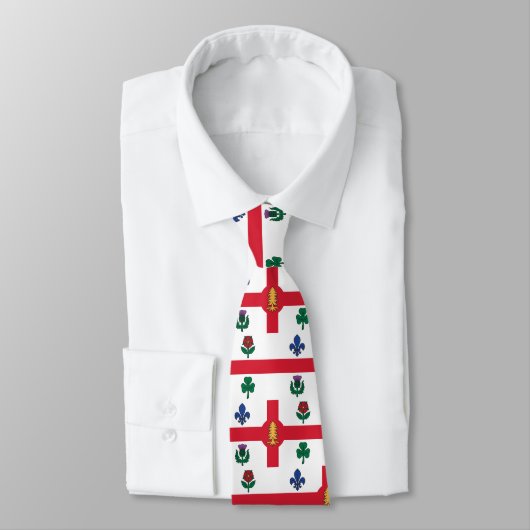 Tie with Flag of Montreal, Canada ネクタイ (タイ)