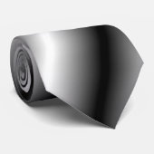 Tie With Silver, White, Black Diagonal Stripes ネクタイ (ロール)