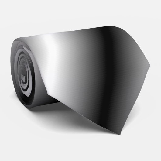 Tie With Silver, White, Black Diagonal Stripes ネクタイ (ロール)