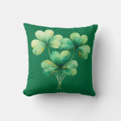  Tied Shamrock Bundle Pillow with Gold Speckles クッション (正面)
